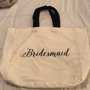 Canvas bridesmaid tote bag